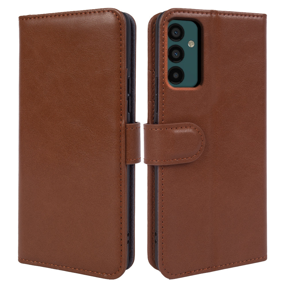 For Samsung Galaxy M23 5G F23 5G Genuine Cow Leather Phone Cover Waxy Texture Stand Wallet Case For Samsung Galaxy M23 5G F23 5G Genuine Cow Leather Phone Cover Waxy Texture Stand Wallet Case